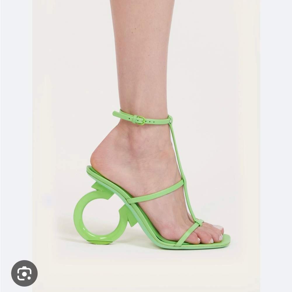 ISO Ferragamo Elina Sandal in Lime Green - Size 8, 8.5, or 9